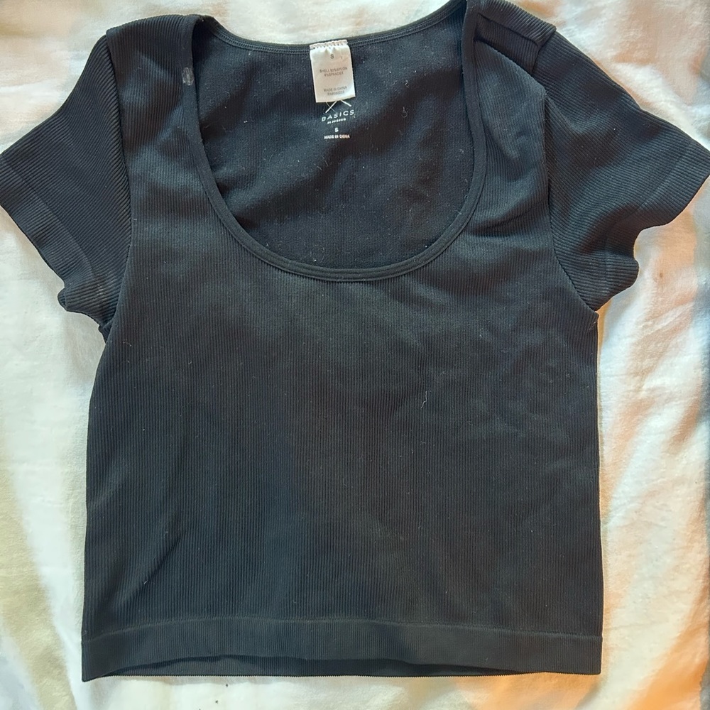 black pacsun tee ribbed